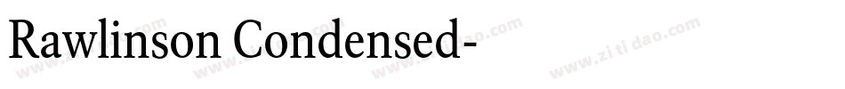 Rawlinson Condensed字体转换